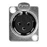 Conector Xlr Painel Cromado Fêmea Mxt 10 Unidades