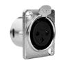 Conector Xlr Painel Cromado Fêmea Mxt 10 Unidades