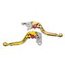 Manete Moto X Super Bike Par C/ Regulagens 3/4dedos Dourado