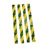 Pacote Tiras Plásticas Listrada Verde e Amarelo Brasil Copa 250g - 3x40cm cada