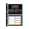Folhas Universitárias para Fichários e Cadernos Argolados Colors Spiral 96 Folhas