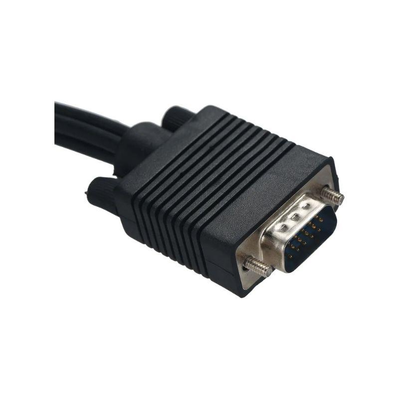 Cabo Adaptador VGA para 3 RCA e S-Video AV Conversor Saída