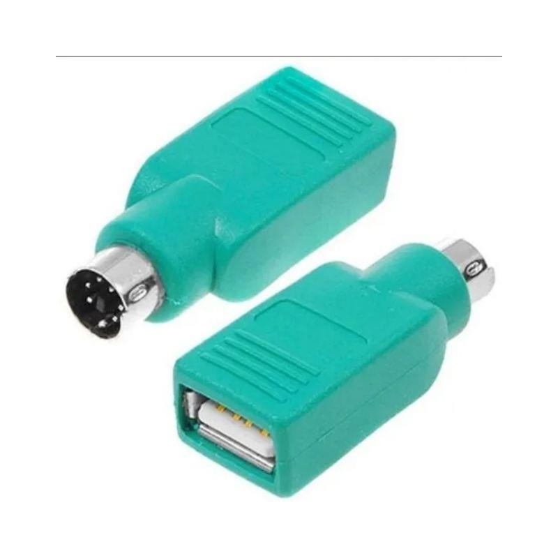 Adaptador Conversor PS2 Macho Conector USB Fêmea