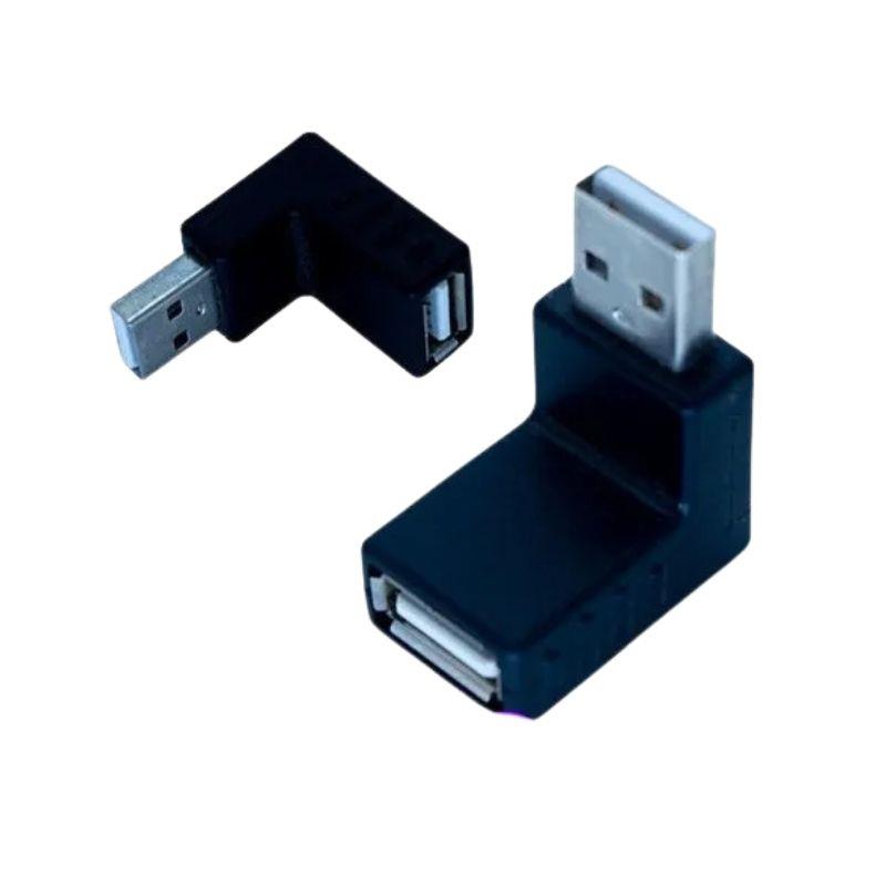 Conector Adaptador Usb L 90 Graus Fêmea Macho