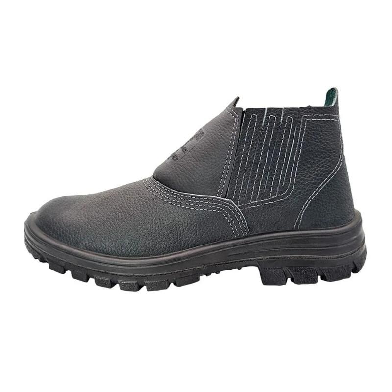 Botina Lavoro Cartom Sem Bico Cano Médio CA17137 Preta