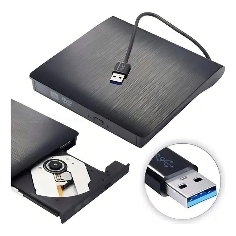 Gravador E Leitor Dvd Externo Usb 3.0 Portátil