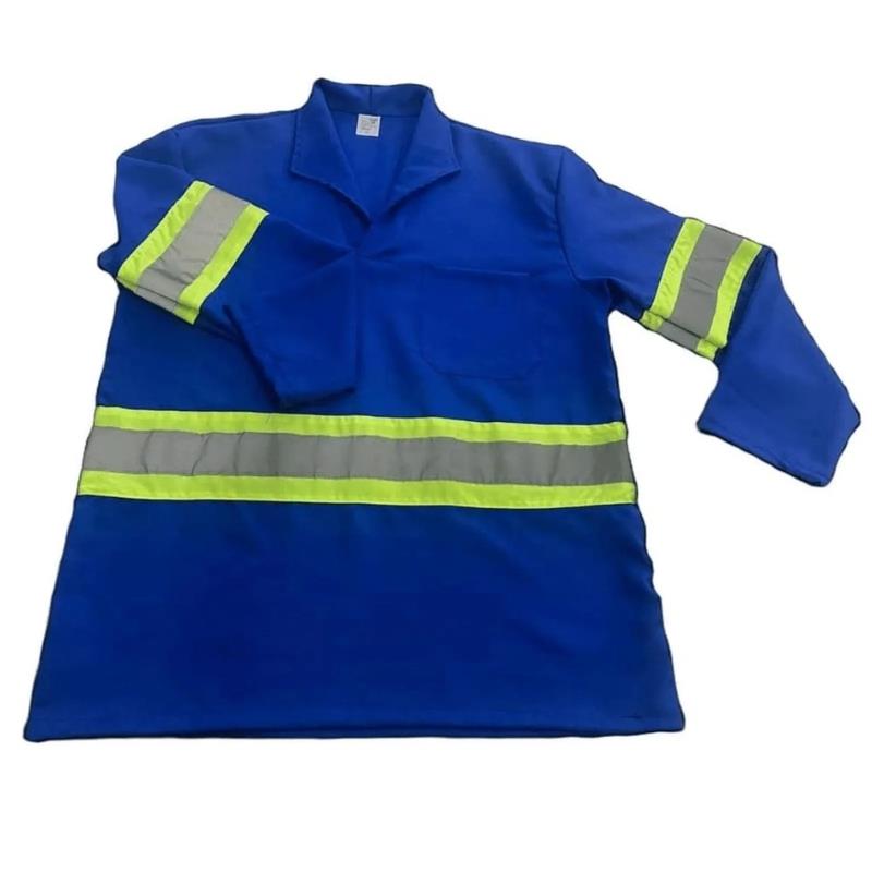Camisa Gola Italiana Manga Longa Refletiva Tockformes Azul