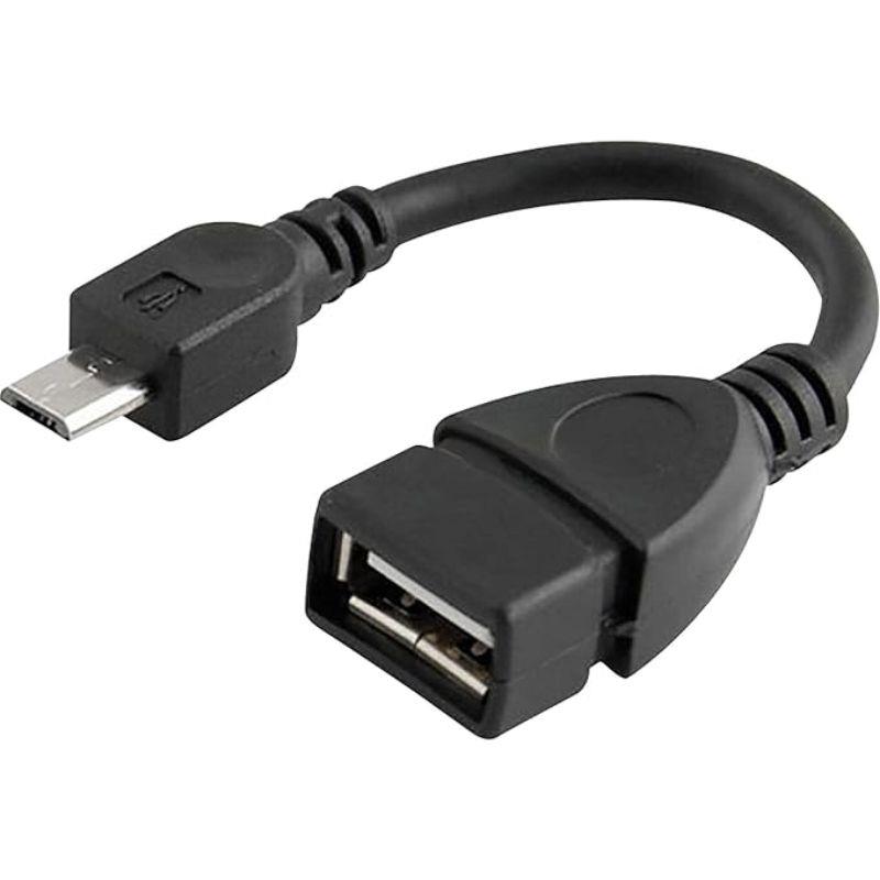 Adaptador OTG Micro USB V8 Macho x USB A Fêmea