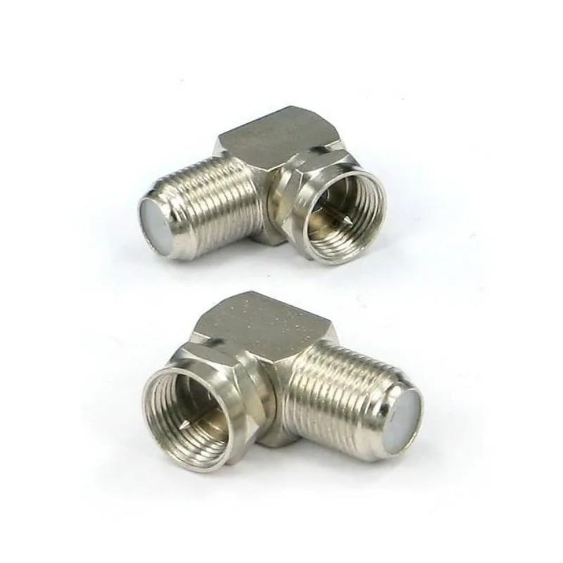 Kit 5 Adaptadores Coaxial Tipo F 90° Macho x Fêmea