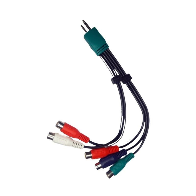 Cabo Adaptador Componente Áudio e Vídeo para TV Samsung 3.5 e 2.5mm