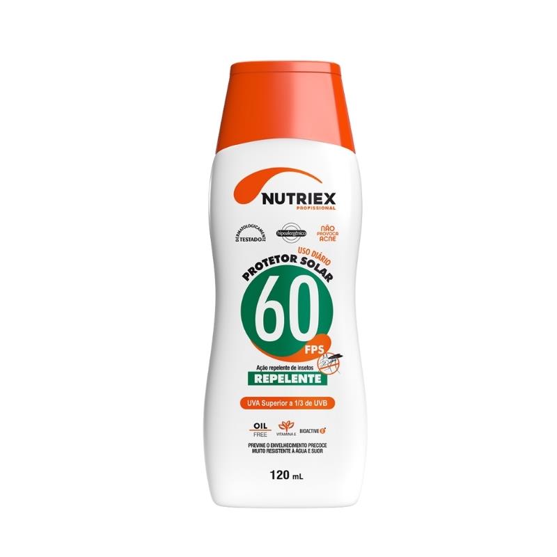 Protetor Solar com Repelente FPS 60 Nutriex Profissional 120mL