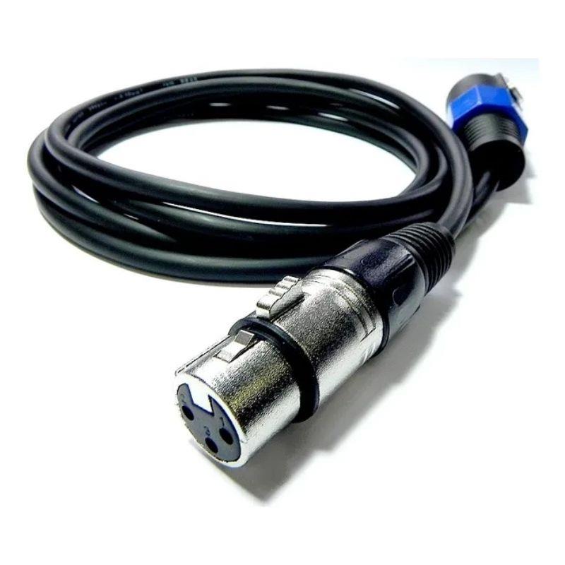 Cabo XLR Fêmea x Speakon Macho 2m