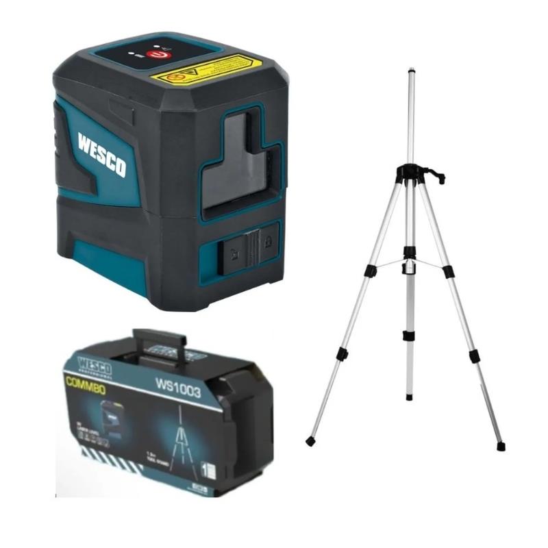 Kit Nível a Laser Verde 15 Metros e Tripé WS8915K+WS9972 Wesco