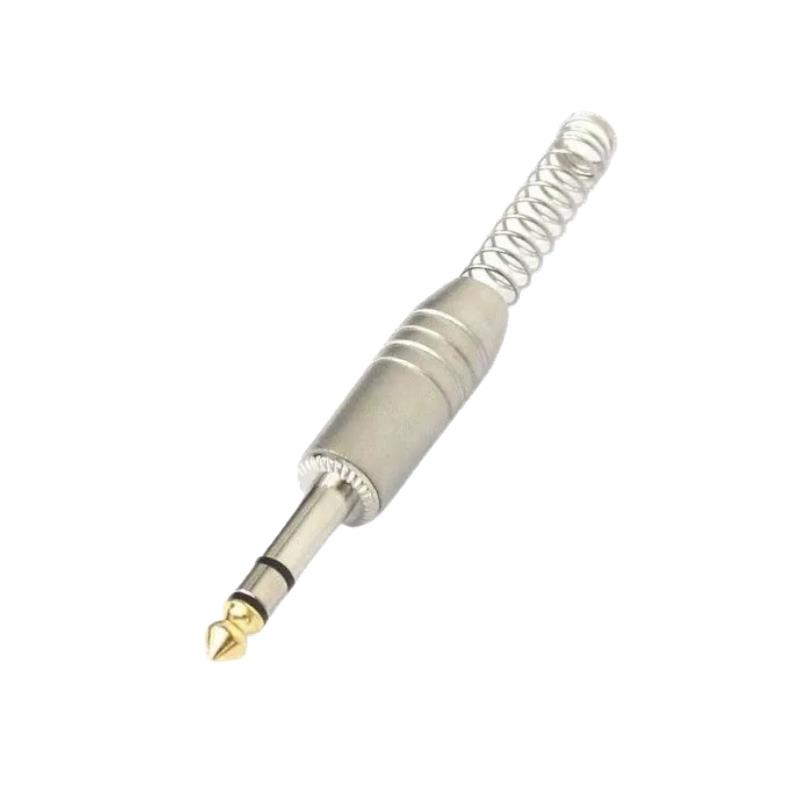 Conector P10 Macho Estéreo com Mola