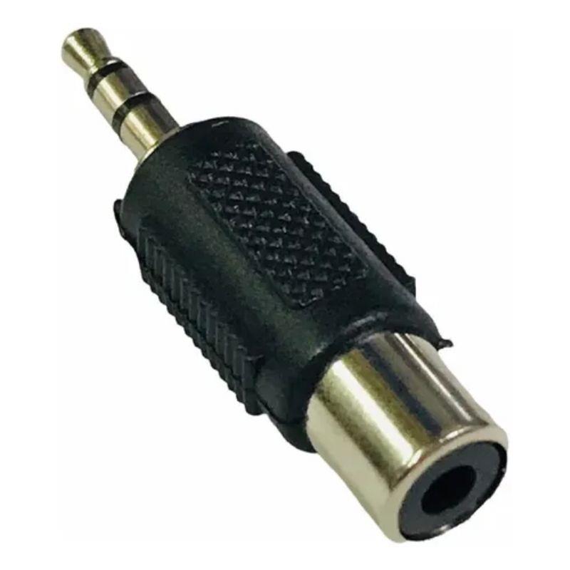 Kit 5 Adaptadores P2 Macho x RCA Fêmea - 5 Unidades