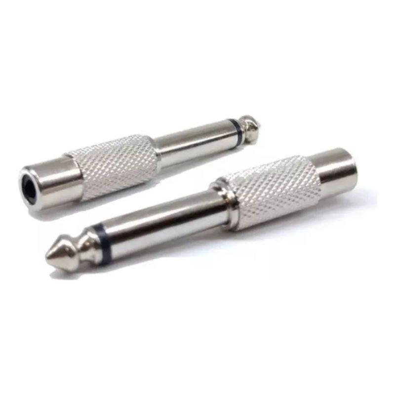 Adaptador P10 Mono/Rca Metal