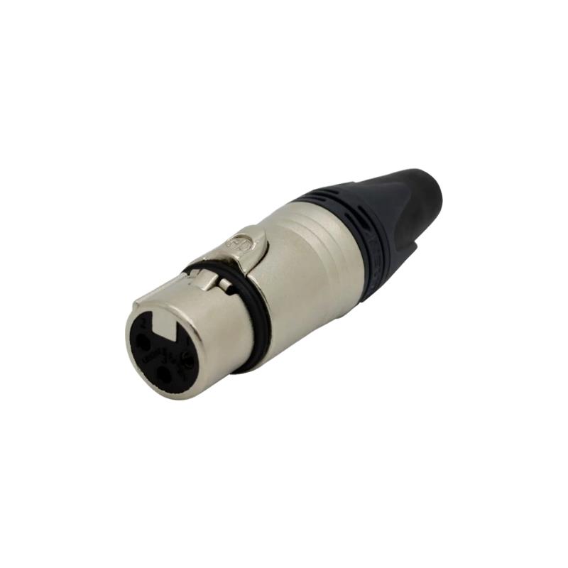 Par Conectores XLR Fêmea Canon 3 Pinos - 2 Unidades