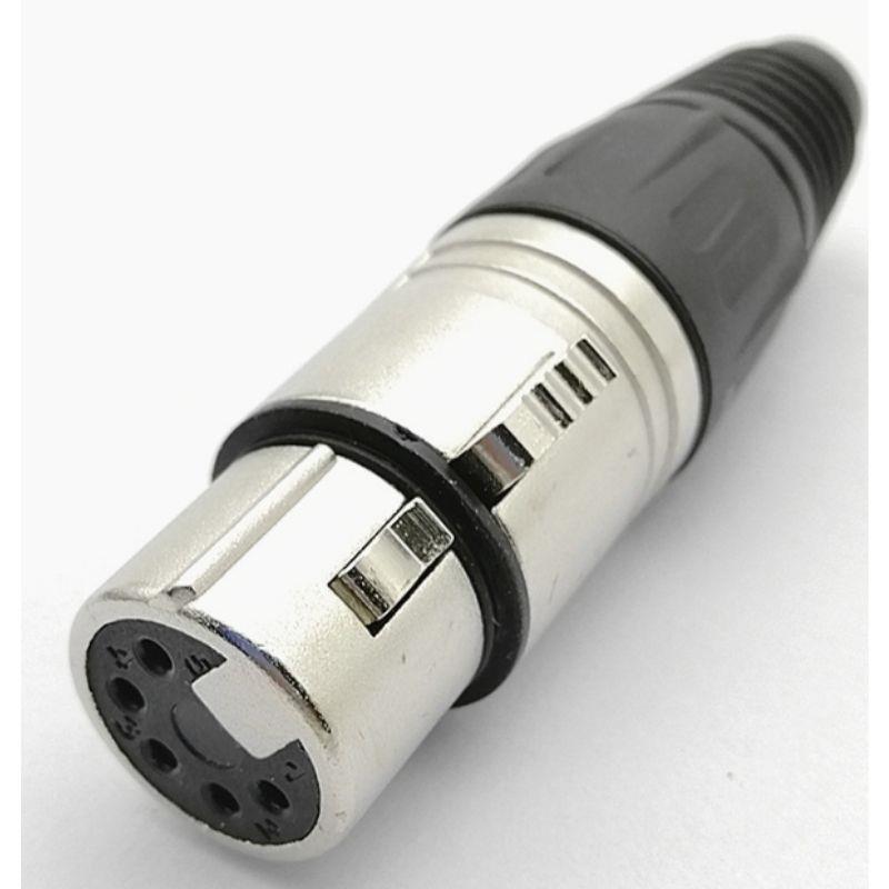 Conector XLR Fêmea 5 Pinos