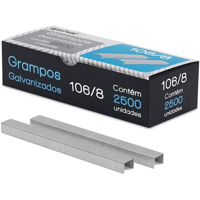 Caixa Grampo 106/8 Galvanizado Spiral - 2500 Unidades