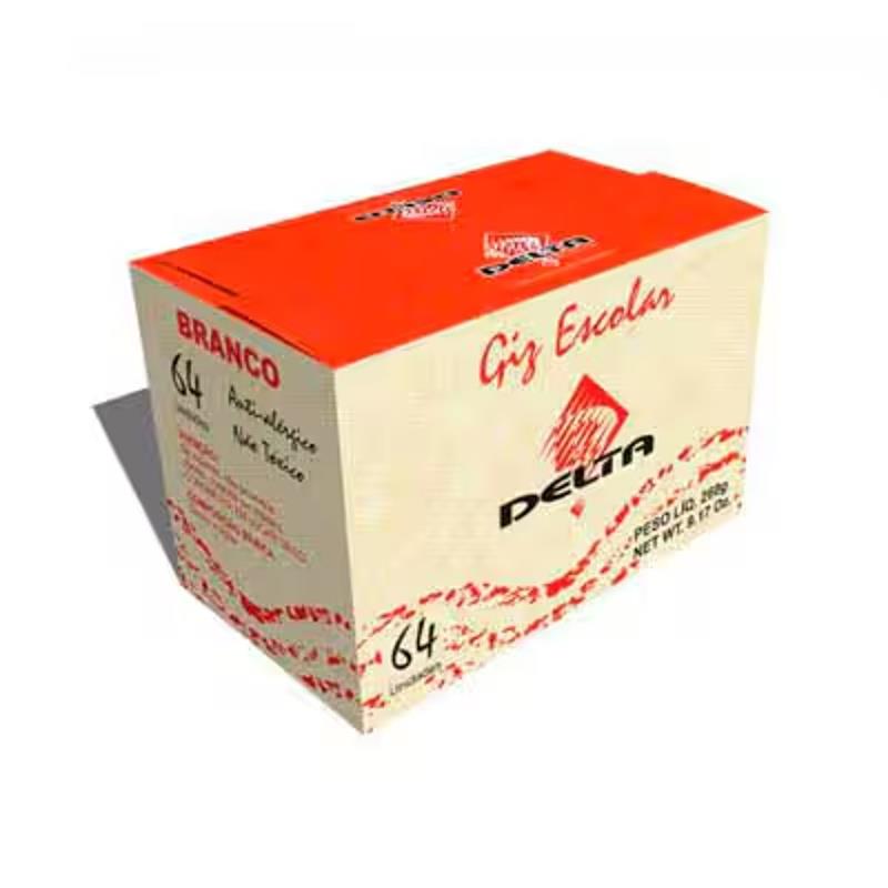 Caixa Giz Escolar Branco 201 Delta - 64 Unidades