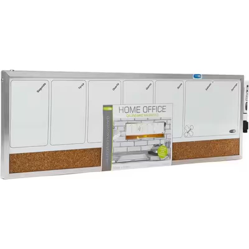 Quadro Branco 60x20cm Calendário Semanal PA003525 Cortiarte