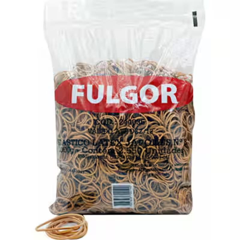 Elástico Látex Japonês Puro fi-08 Fulgor - 2550 Unidades
