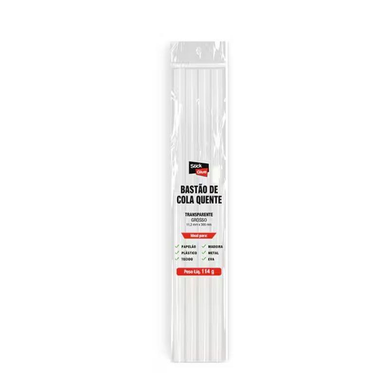 Refil de Cola Quente Grossa Transparente Stick Glue 114g - 4 Unidades