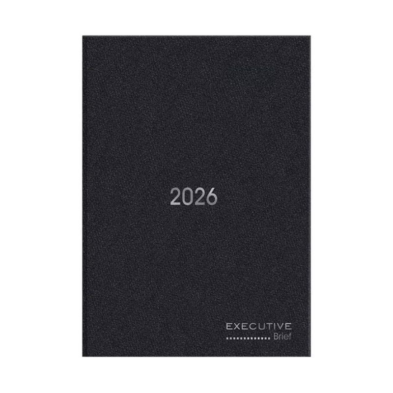 Agenda Diária Costurada 2026 Brief Executive 176 Folhas Preta 2633736 Spiral