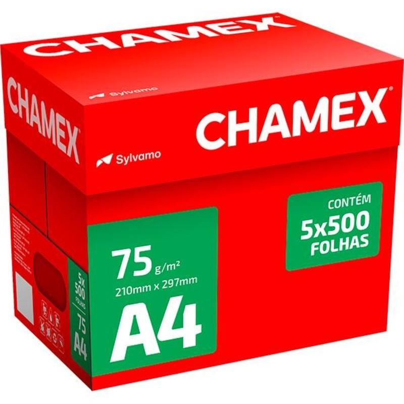 Caixa com 5 Resmas Papel Sulfite A4 75g 210x297mm Alcalino Branco - 2500 Folhas