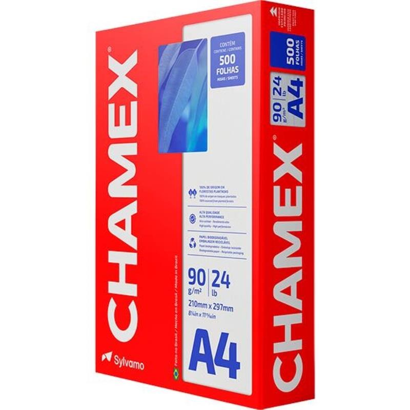 Papel Sulfite Chamex A4 90g Maior Espessura 210x297mm - 500 Folhas