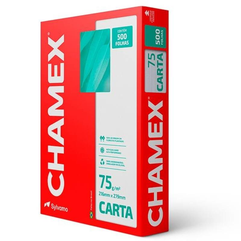 Papel Sulfite Carta 75g 216mmx279mm Chamex - 500 Folhas