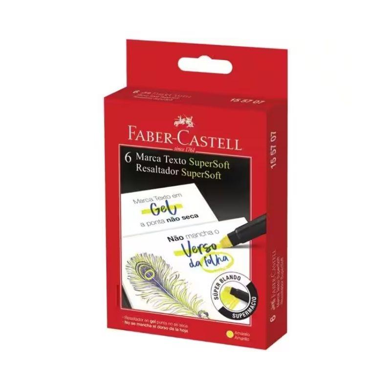Caixa Marca Texto em Gel Super Soft Faber-Castell - 6 Unidades