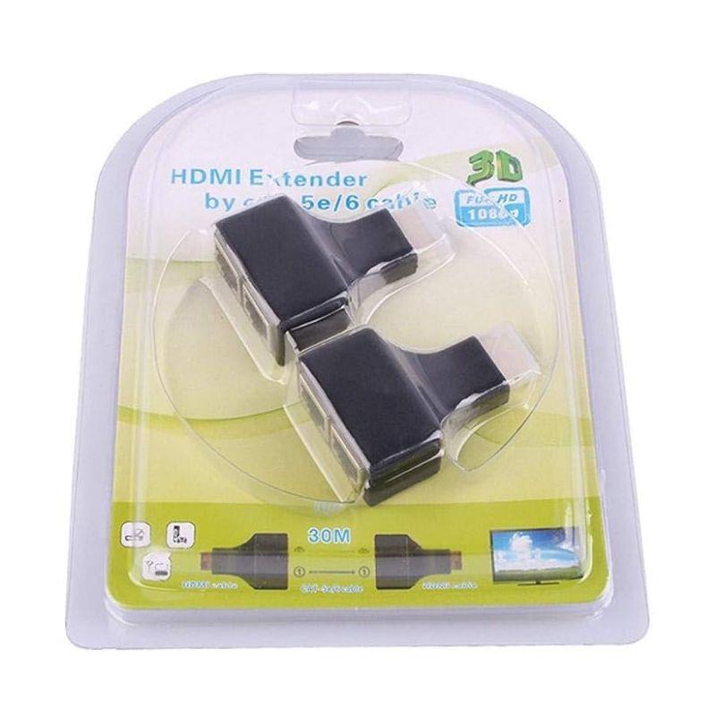 Adaptador Repetidor Extensor HDMI Alcance 30m via Rede Rj45