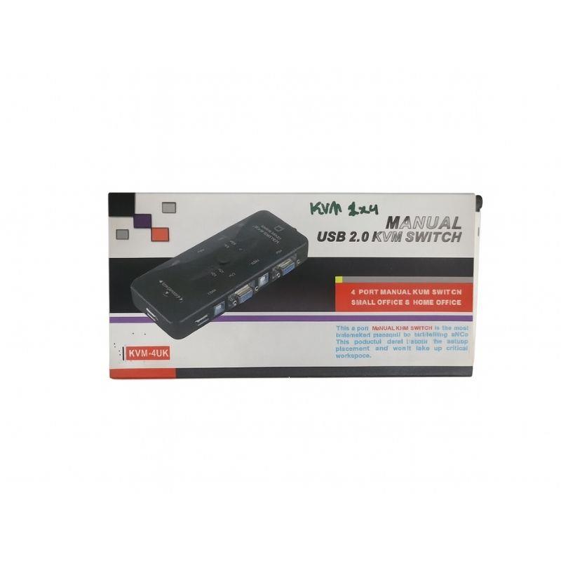 Chaveador Switch Computador Monitor Hub USB 2.0 KVM VGA/SVGA