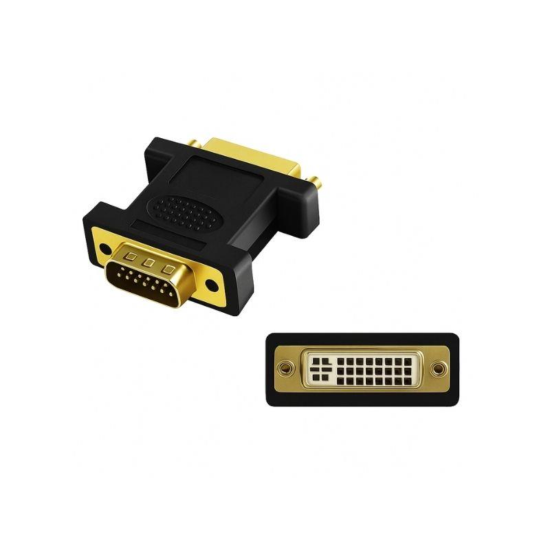 Par Adaptadores DVI 24 + 5 Dupla Ligação para VGA macho - 2 Unidades