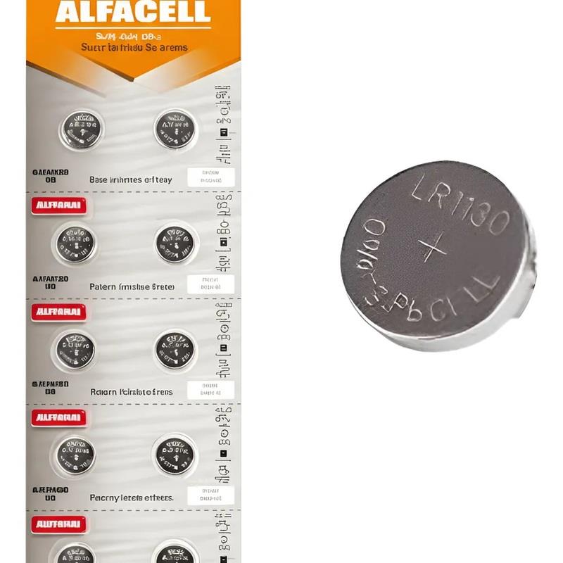Cartela Bateria Alcalina LR1130 1,5V Alfacell - 10 Unidades