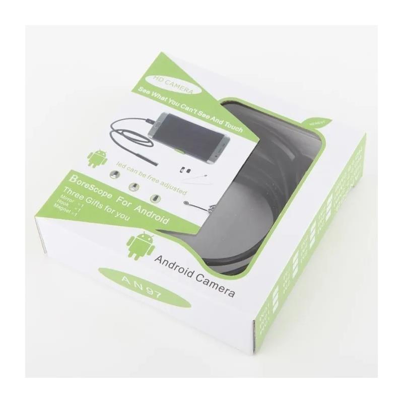 Câmera de Inspeção Endoscópica USB AN97 para Android IP67 Resistente a Água Led Integrado com ganho