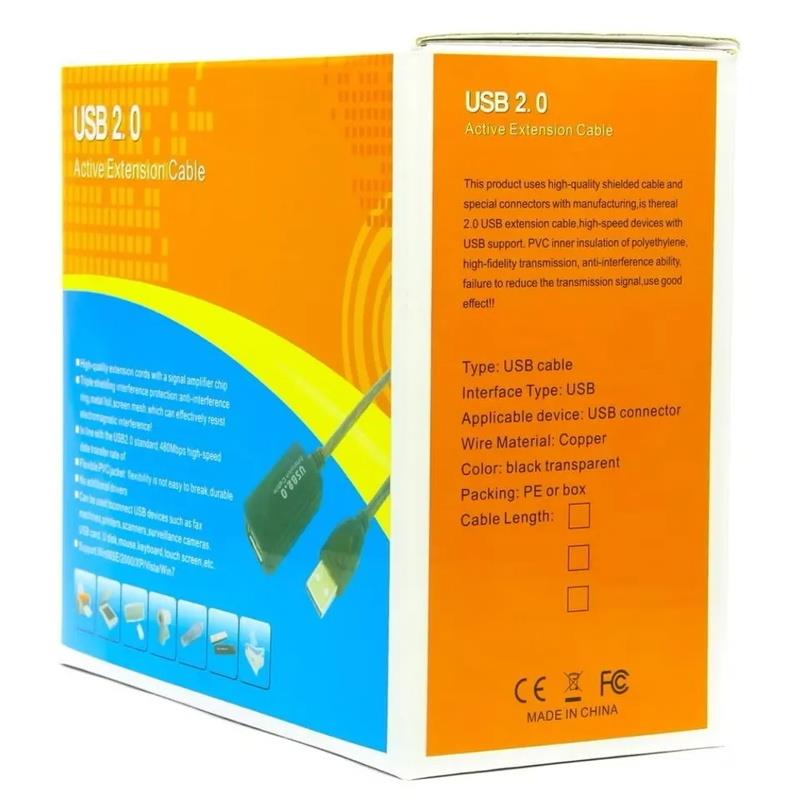 Cabo Extensor USB 2.0 Macho para Fêmea 5m