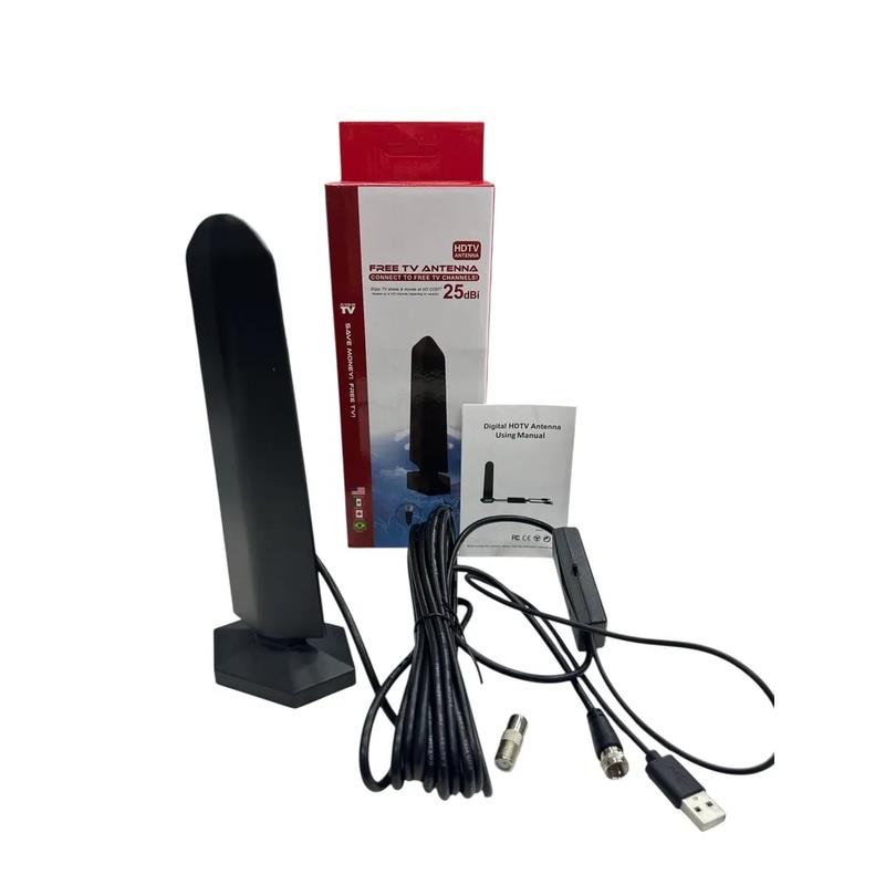 Antena Digital 25dbi para TV 4k Full HD Led Qled