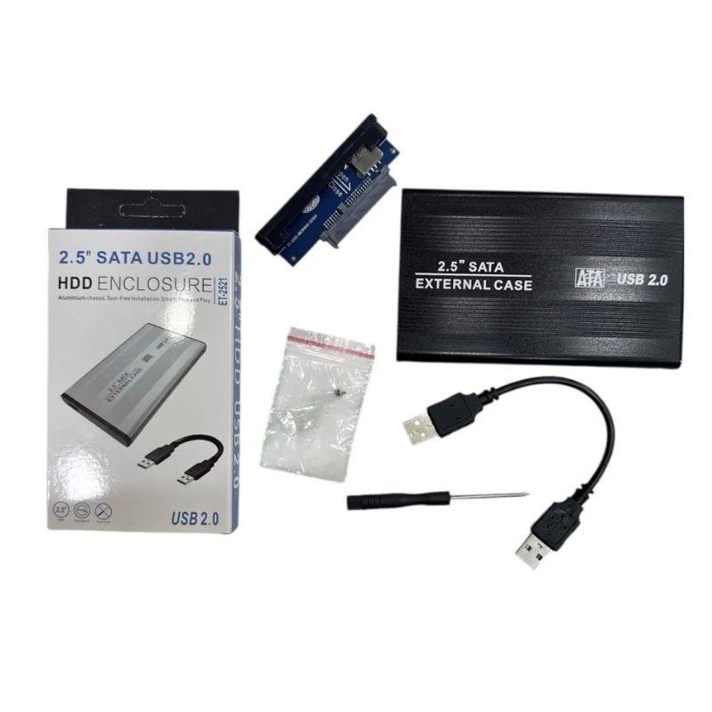 Case Externa para HD SATA de 2,5" 480Mbps ET2521 Conector USB 2.0
