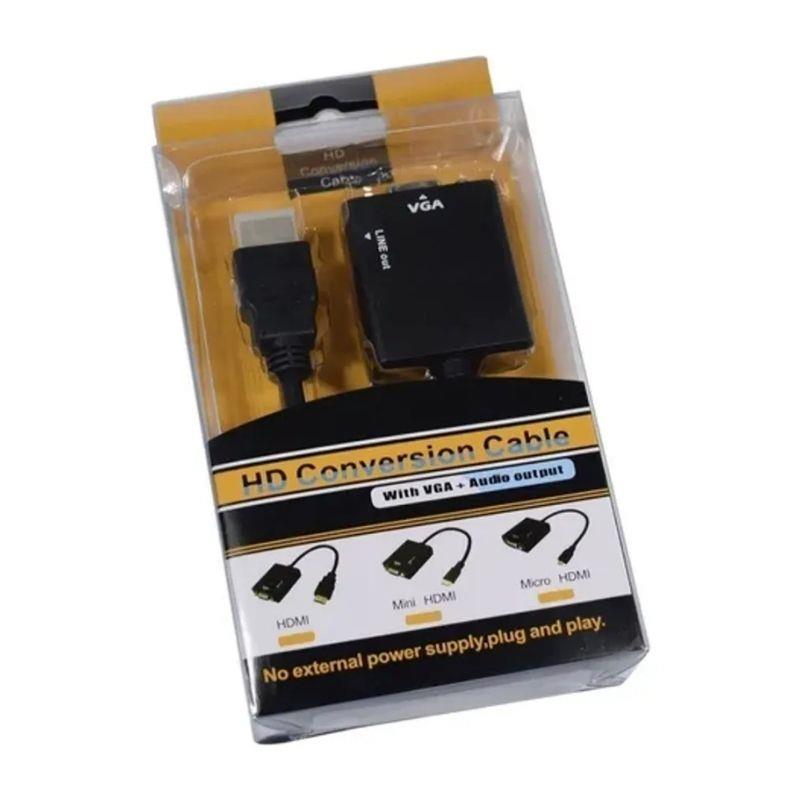 Adaptador Conversor de Vídeo HDMI para VGA