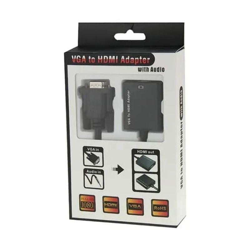 Adaptador Conversor VGA para HDTV com Áudio 1080P