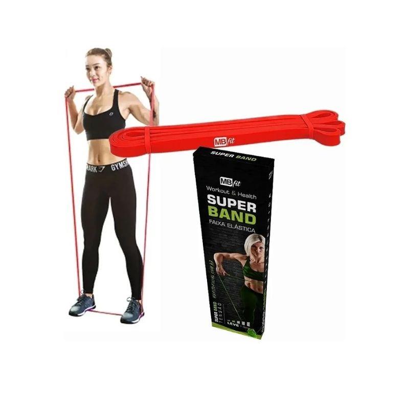Faixa Elástica para Exercícios Super Band Leve MB57195 MB Fit 13mm x 2m