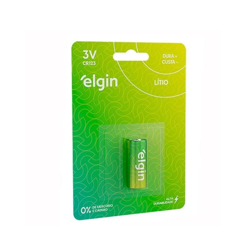 Bateria de Lítio 3V CR123 Elgin