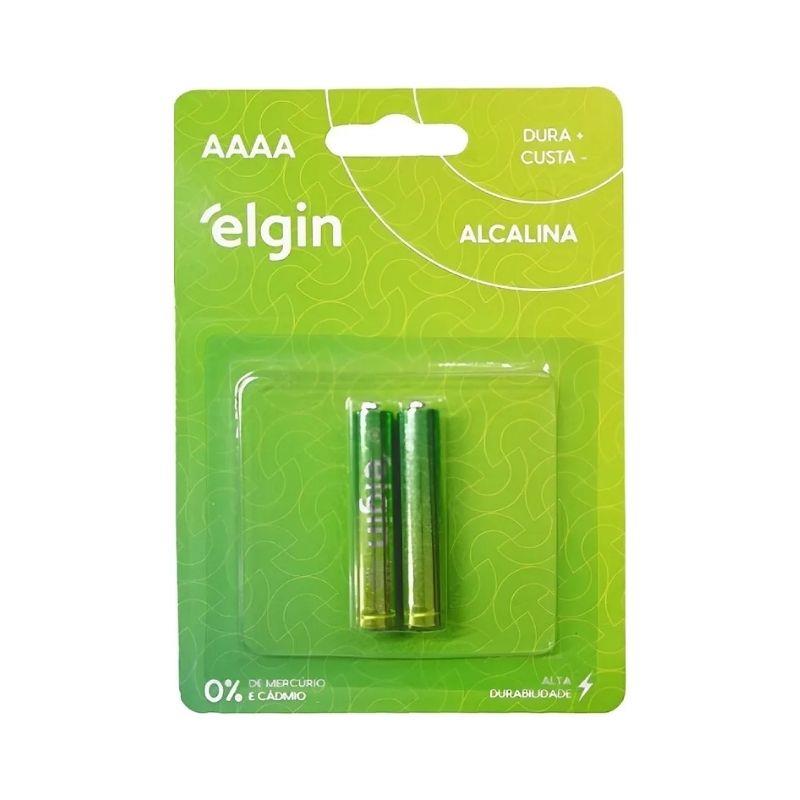 Cartela Pilha Alcalina AAAA 1.5V Elgin - 2 Unidades