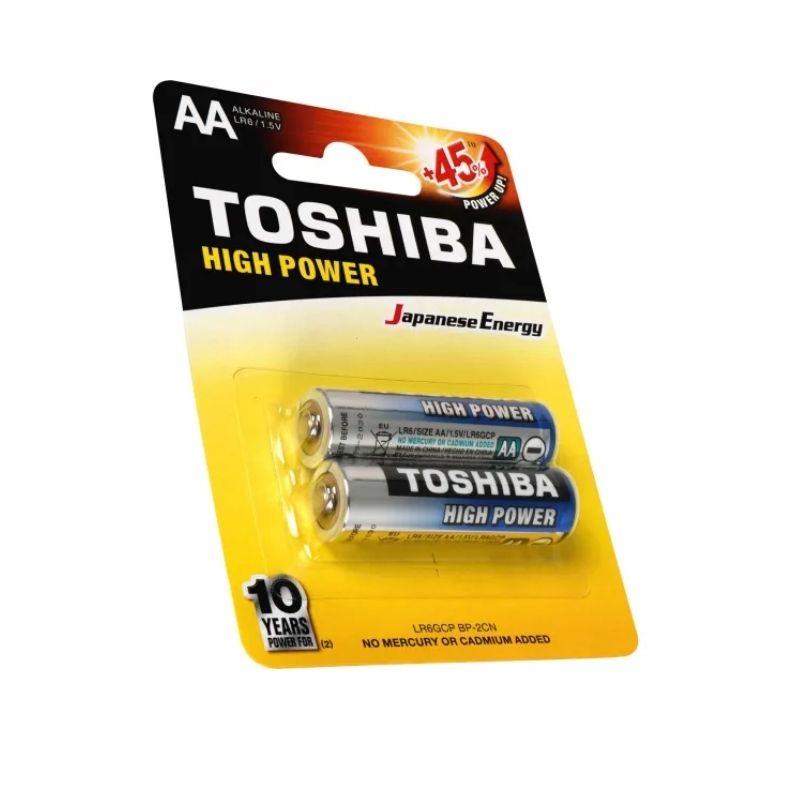 Cartela Pilha Alcalina 1.5V AA LR6GCP Toshiba - 2 Unidades