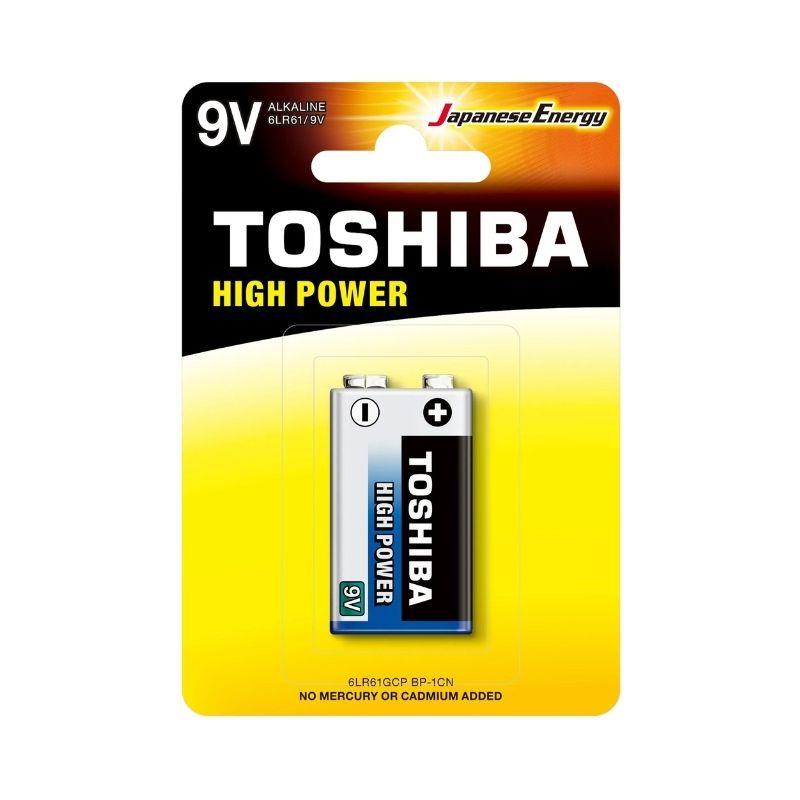 Bateria Alcalina High Power 9V 6LR61GCP Toshiba - 1 Unidade