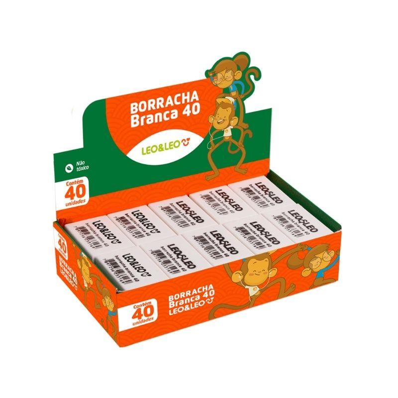 Caixa Borracha Branca Nº 40 Leo&Leo - 40 Unidades