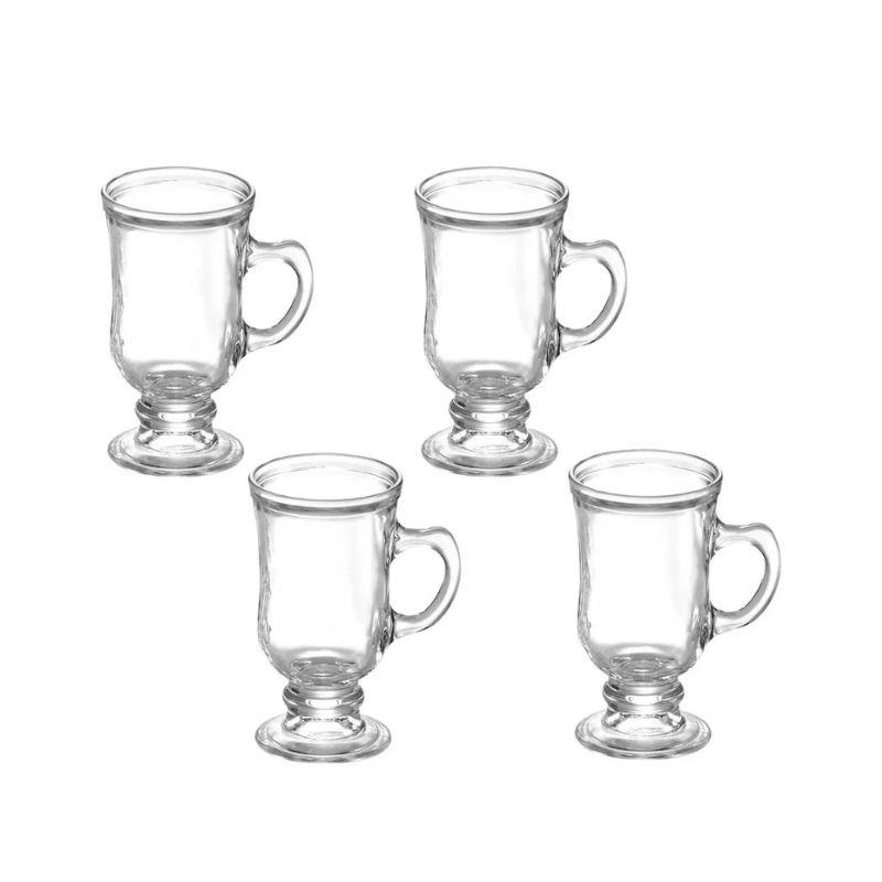 Conjunto 4 Xícaras Wheaton Café Expresso Taça Cappuccino 115ml Transparente Liso - 4 Unidades