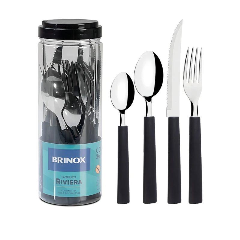 Faqueiro Lâmina Inox Riviera Brinox - 24 Peças